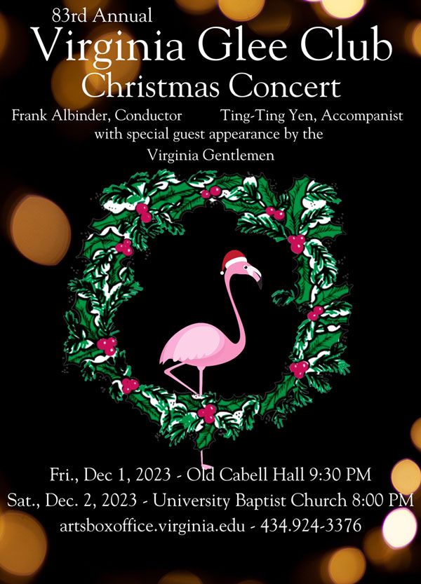 Flyer Announcing 83rd annual Virginia Glee Club Christmas Concert