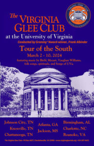 2024 Glee Club Spring Tour Flyer
