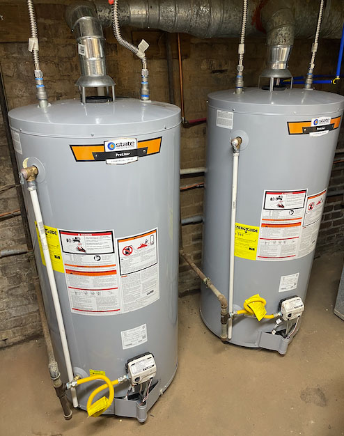 image of newly installed water heaters