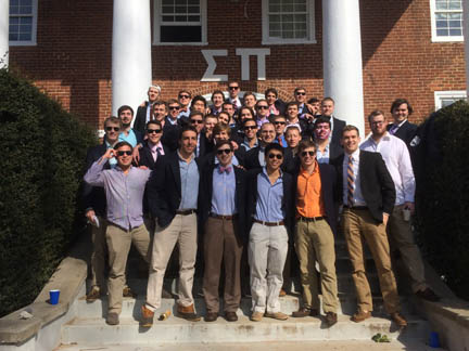 Bid Day 2014 – Brothers gather at the house before bid delivery