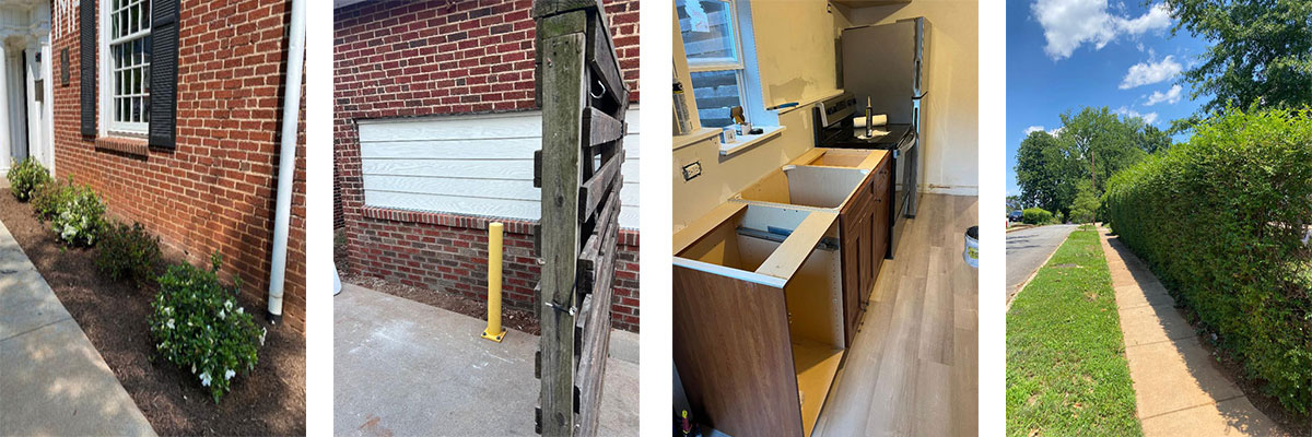 Image of various repairs in the Theta Chi house