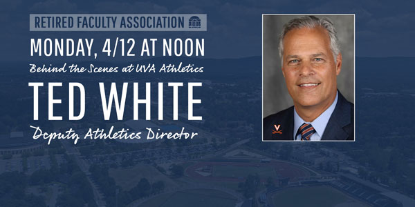 Ted White presenting a behind the scenes look at UVA athletics