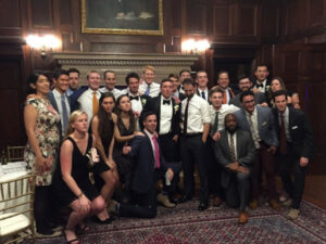 group photo of 22 rowing alumni at Sean Fagan's 2019 wedding