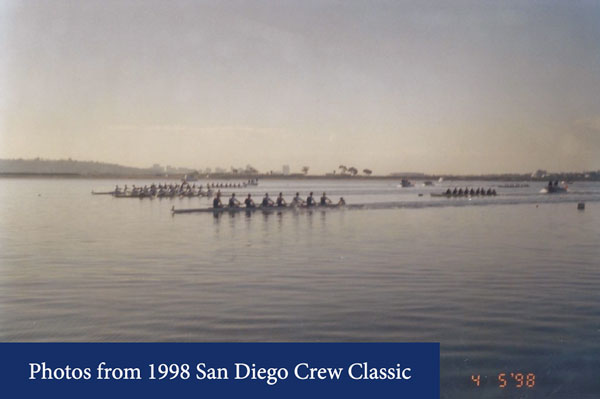 Photo of boats on water from the 1998 San Diego Crew Classic